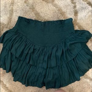 Mustard Seed Green Tiered Skirt